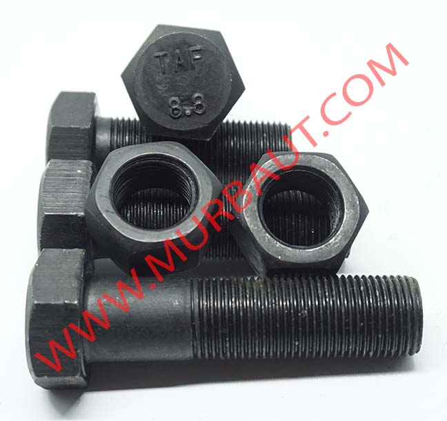 Baut Mur Hex Baja 8.8 Drat Halus diameter 18mm - B Baut-Mur-Hex-Baja-8.8-Drat-Halus-diameter-18mm
