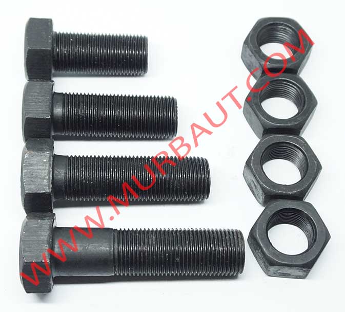 Baut Mur Hex Baja 8.8 Drat Halus diameter 20mm - A Baut Mur Hex Baja 8.8 Half Drat diameter 3/4 UNF Drat Halus