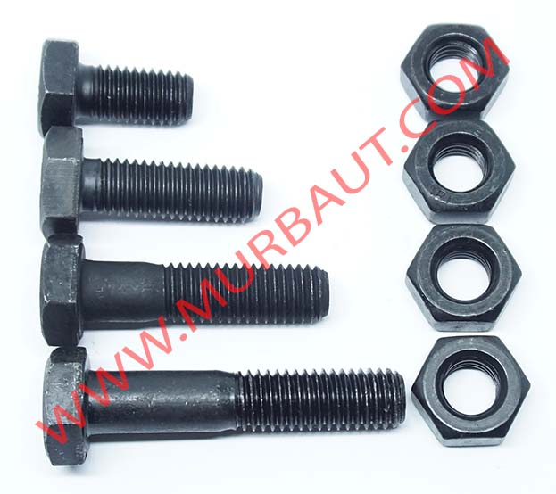 Baut Mur Hex Baja 8.8 Standard diameter 10mm - A Baut Mur Hex Baja 8.8 10mm Hitam