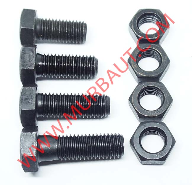 Baut Mur Hex Baja 8.8 Standard diameter 16mm - A Baut Mur Hex Baja 8.8 16mm Hitam