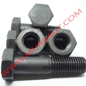 Baut Mur Hex Baja A325 diameter 1 1/2 inchi