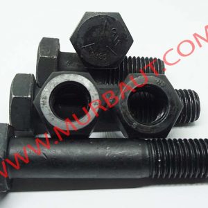 Baut Mur Hex Baja A325 diameter 1 inchi