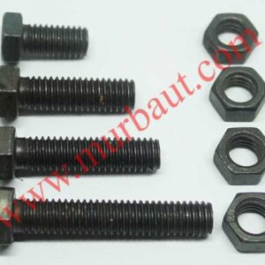 Baut Mur Hex Besi HItam 3/8 inchi UNC